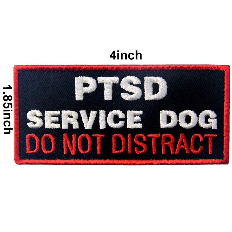 ODSP Service Dog PTSD Do Not Distract, Not All Disabilities are Visible, Stress Stress Anxiety Response Vests/Harnesses Emblem Embroidered Fastener Hook Loop Backing Patches - Image 2